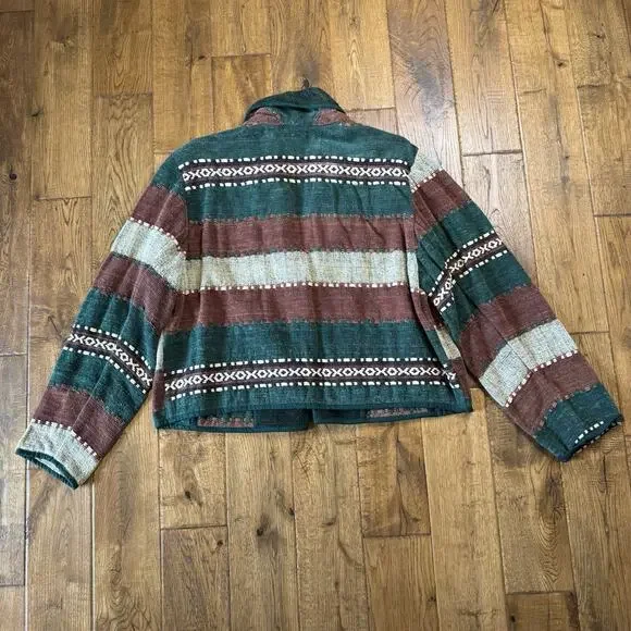 Vintage New Identity Jacket Tapestry Blazer Aztec Striped Womens Sz XL - Picture 5 of 5